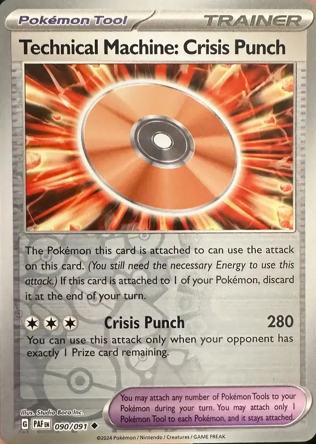 Technical Machine: Crisis Punch [Reverse Holo] - Pokemon Paldean Fates #90