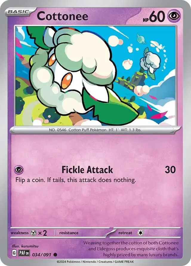 Cottonee - Pokemon Paldean Fates #34