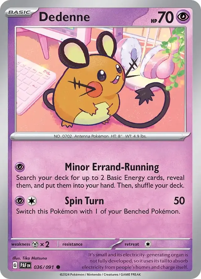 Dedenne - Pokemon Paldean Fates #36