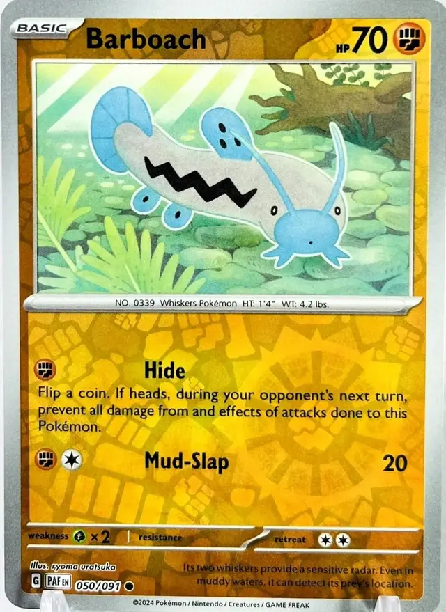 Barboach [Reverse Holo] - Pokemon Paldean Fates #50