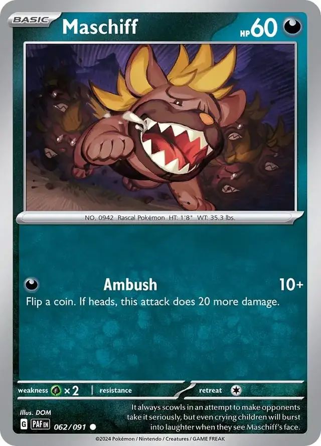Maschiff - Pokemon Paldean Fates #62