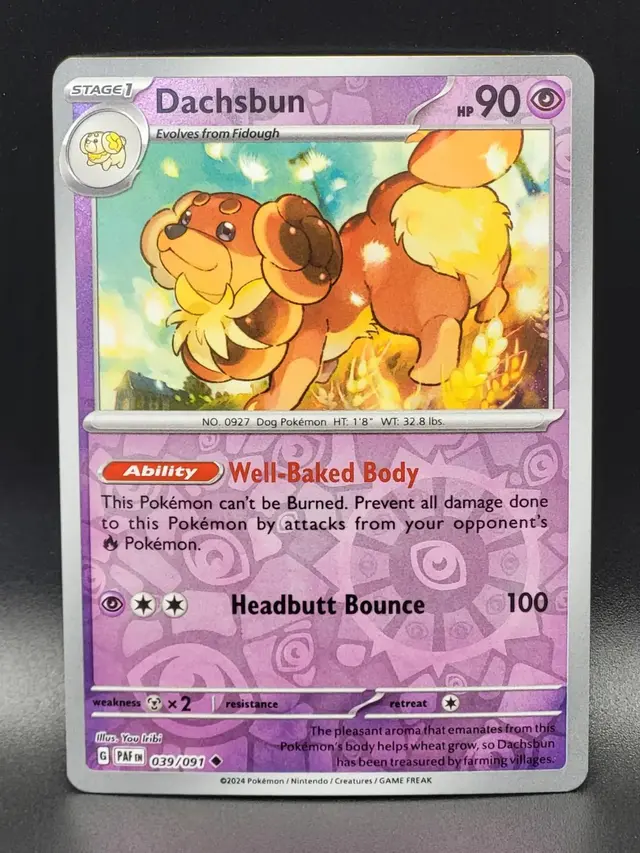 Dachsbun [Reverse Holo] - Pokemon Paldean Fates #39