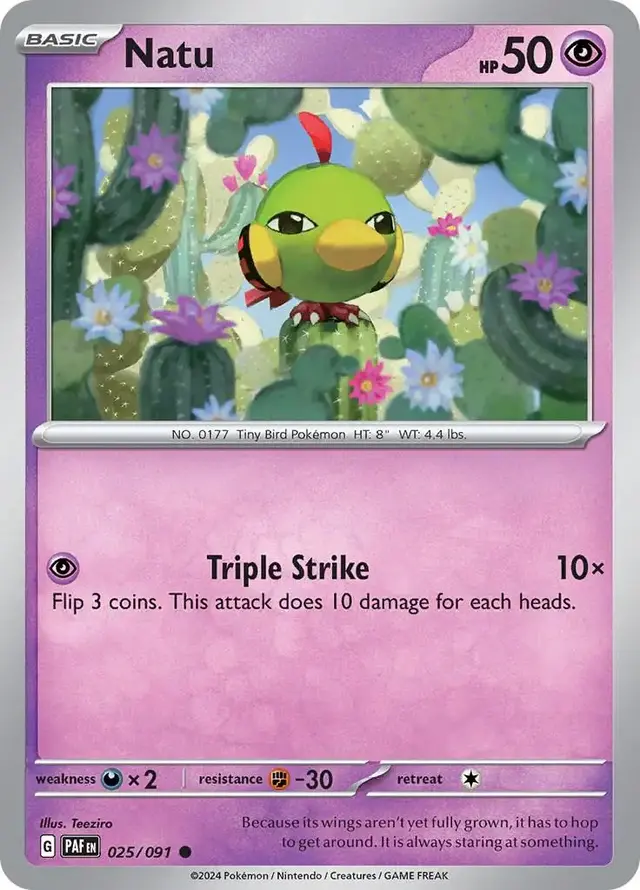 Natu - Pokemon Paldean Fates #25