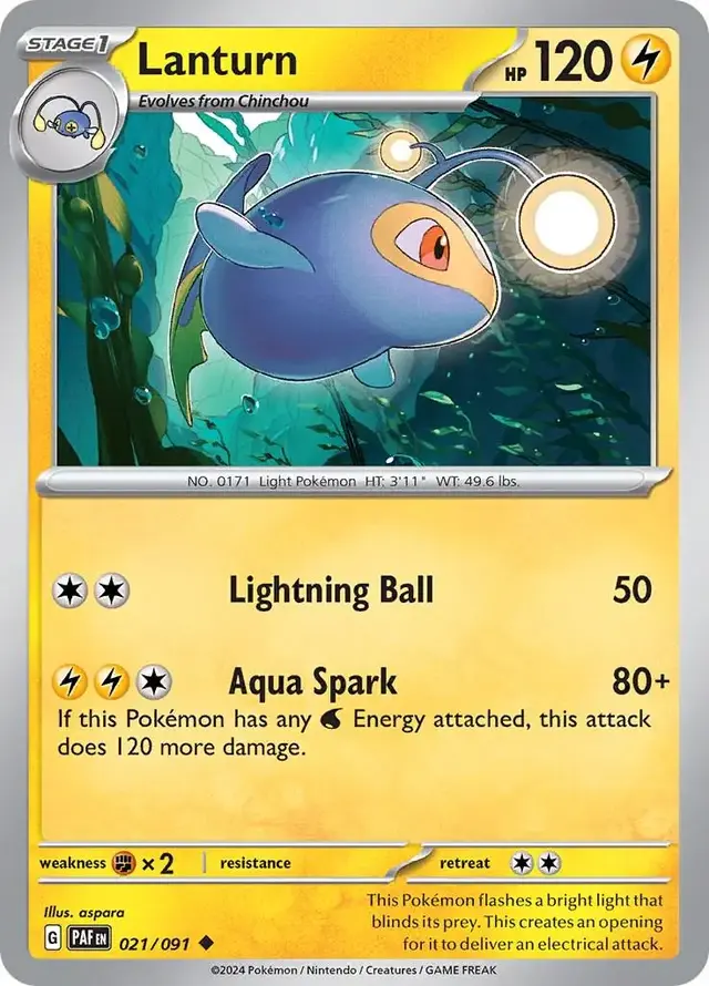 Lanturn - Pokemon Paldean Fates #21