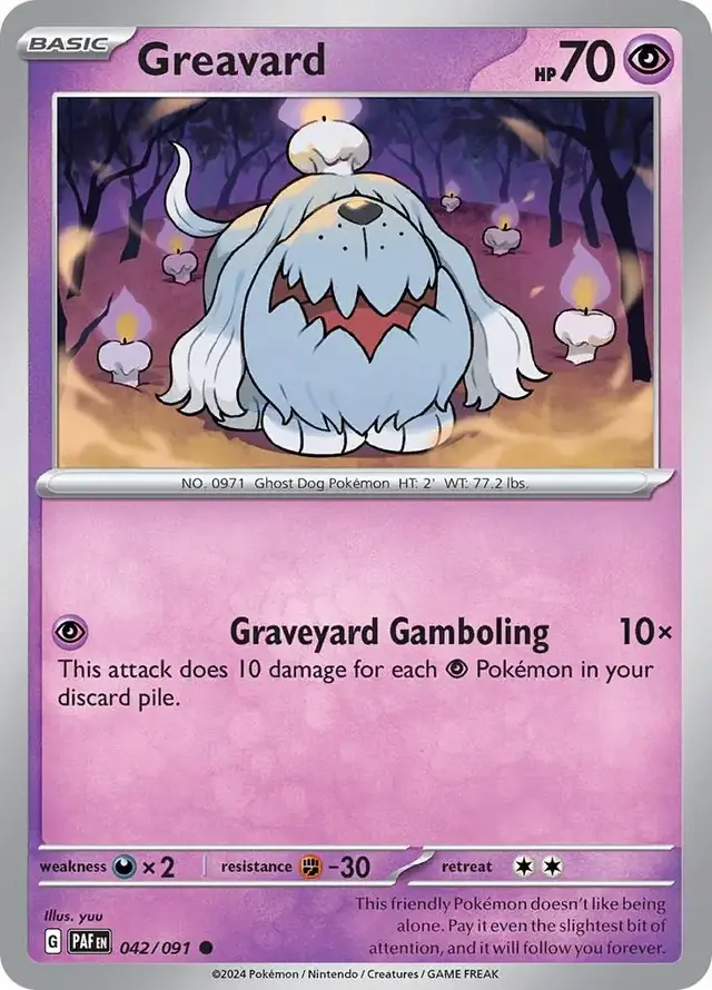 Greavard - Pokemon Paldean Fates #42