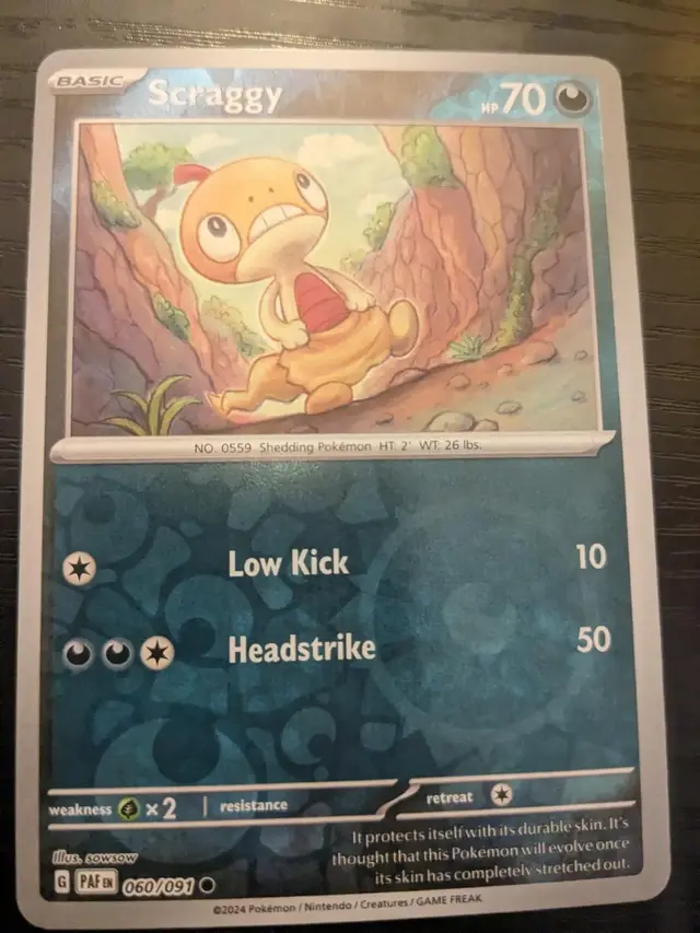 Scraggy [Reverse Holo] - Pokemon Paldean Fates #60