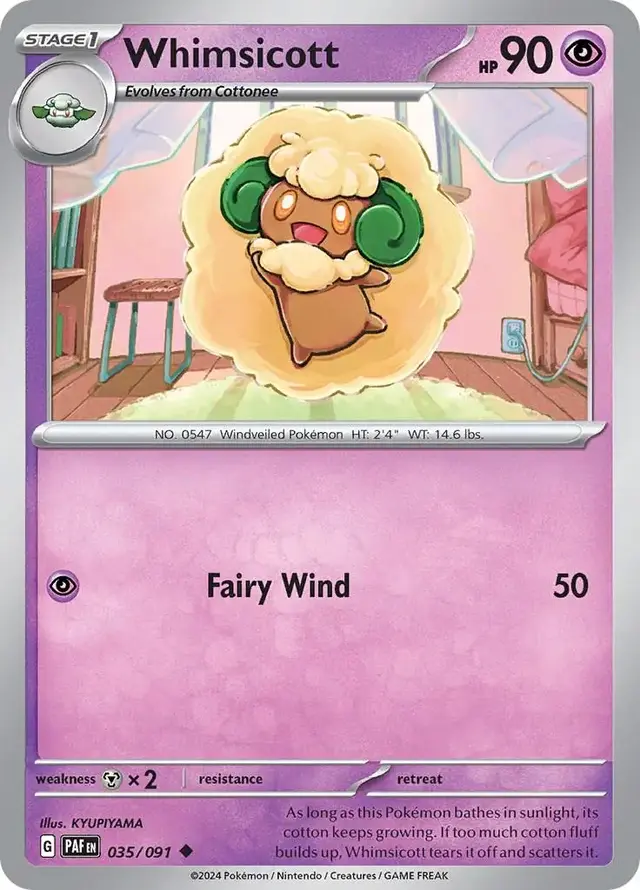 Whimsicott - Pokemon Paldean Fates #35