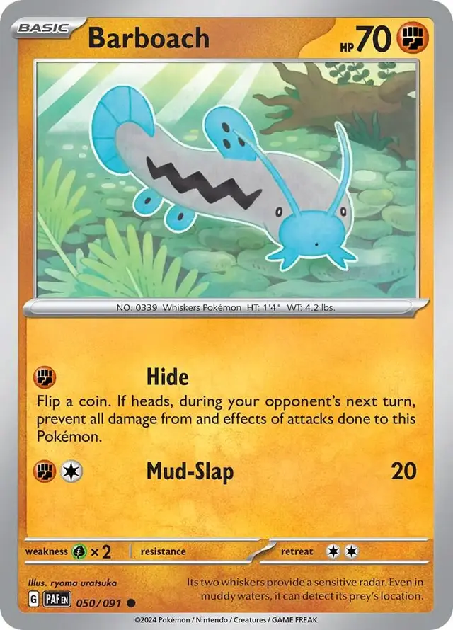 Barboach - Pokemon Paldean Fates #50