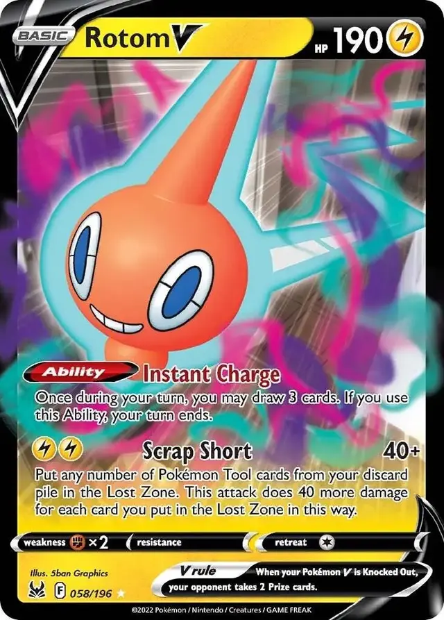 Rotom V - Pokemon Lost Origin #58