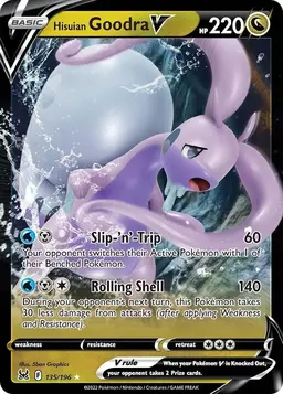 Hisuian Goodra V 135 - Pokemon Lost Origin