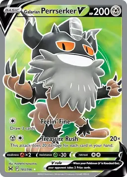 Galarian Perrserker V 183 - Pokemon Lost Origin
