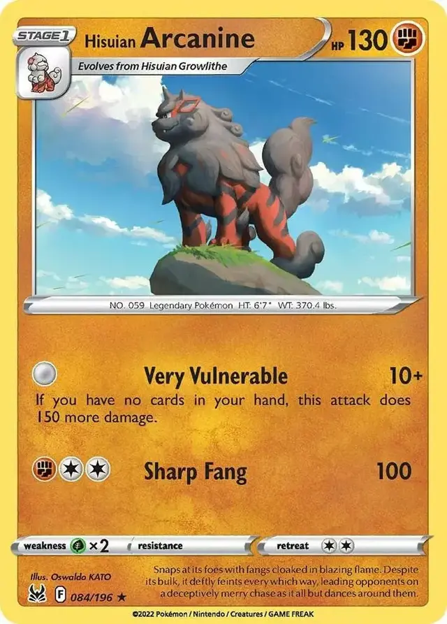 Hisuian Arcanine - Pokemon Lost Origin #84