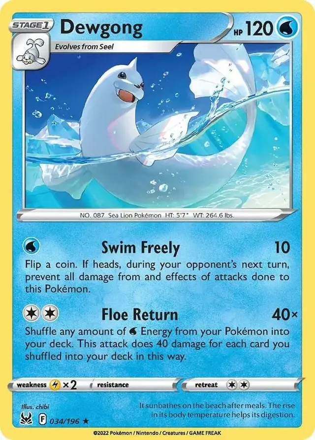 Dewgong - Pokemon Lost Origin #34