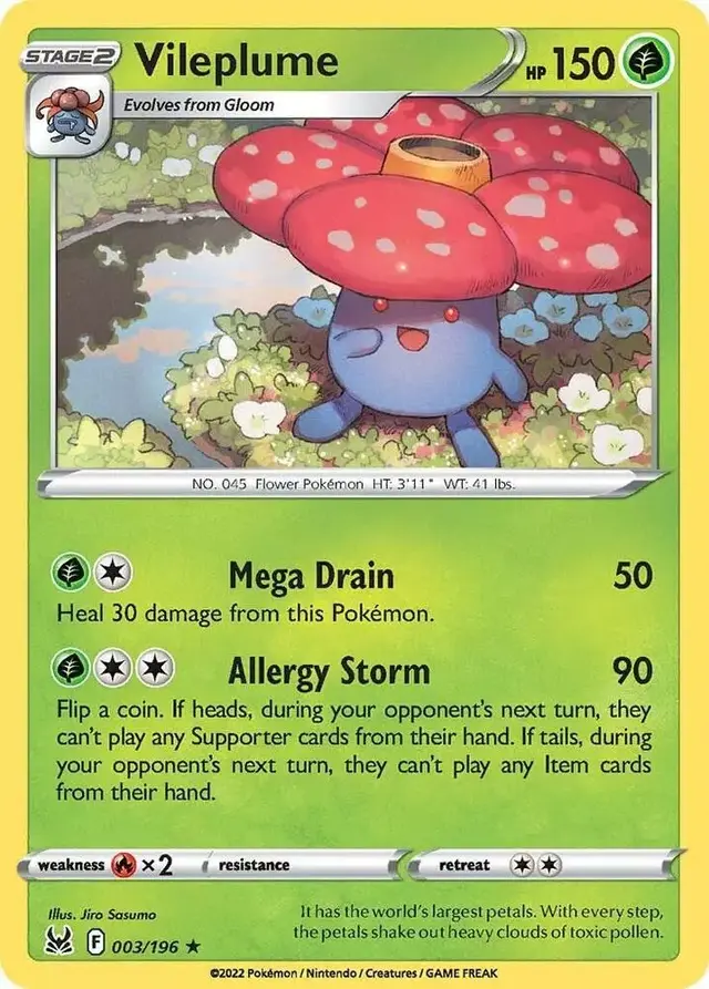 Vileplume [Reverse Holo] - Pokemon Lost Origin #3