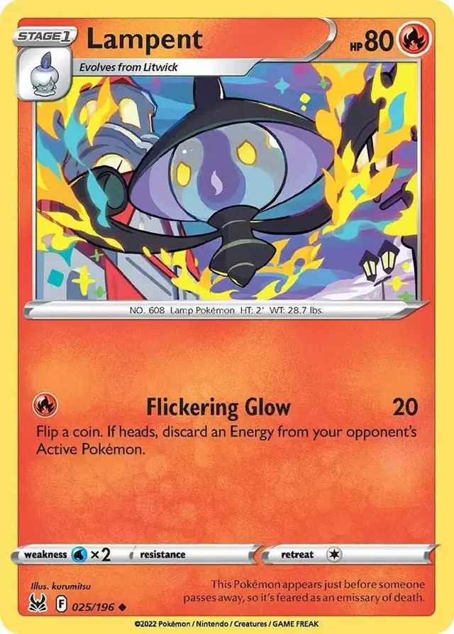 Lampent [Reverse Holo] - Pokemon Lost Origin #25