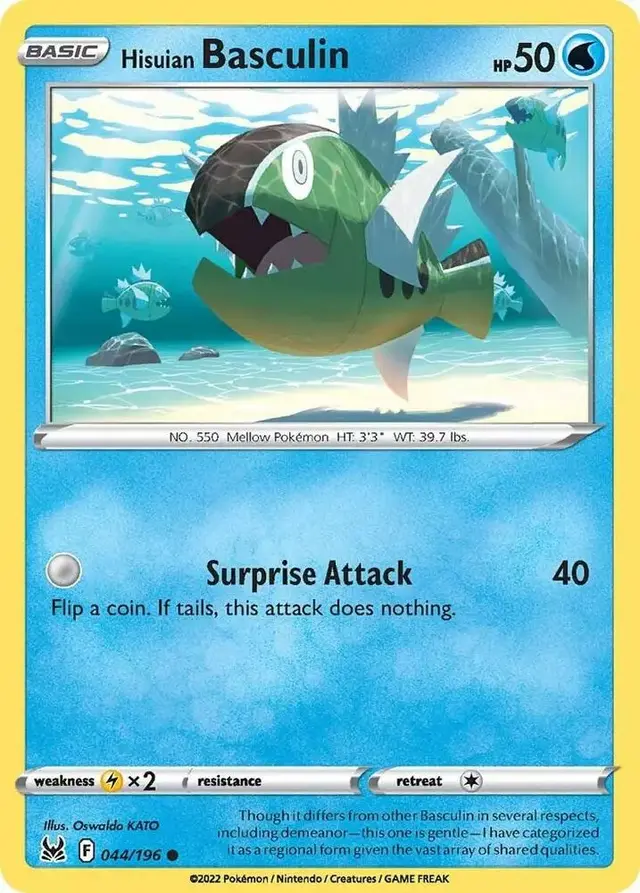 Hisuian Basculin - Pokemon Lost Origin #44
