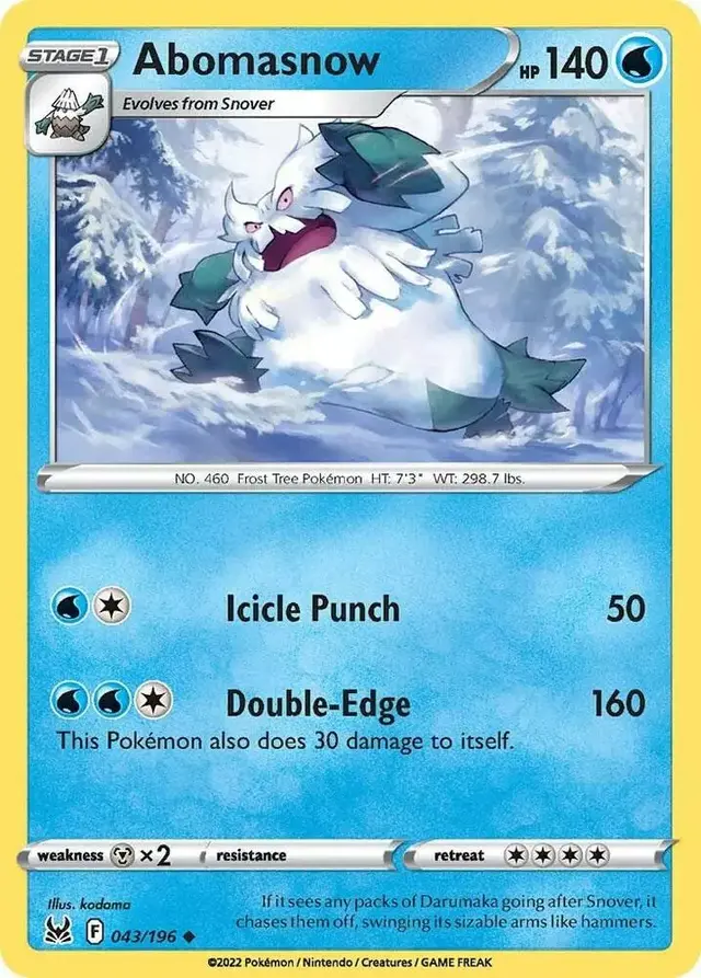Abomasnow [Reverse Holo] - Pokemon Lost Origin #43