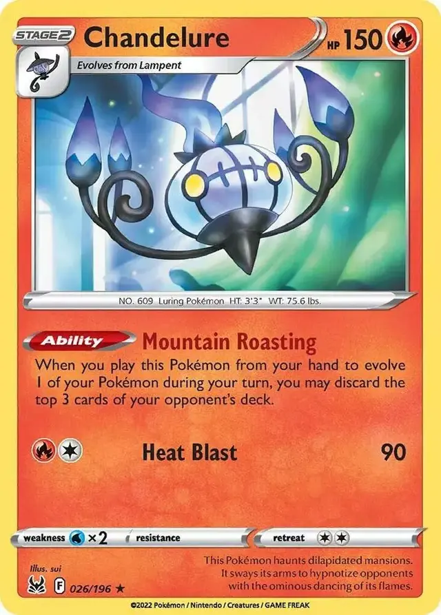 Chandelure [Reverse Holo] - Pokemon Lost Origin #26