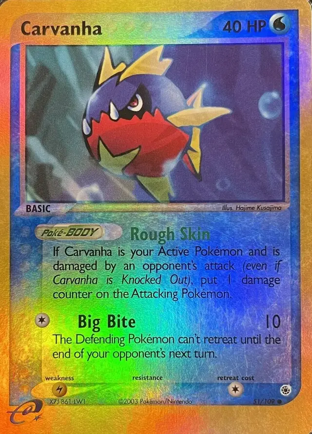 Carvanha [Reverse Holo] - Pokemon Ruby & Sapphire #51
