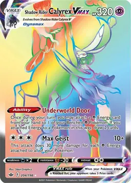 Shadow Rider Calyrex VMAX 204 - Pokemon Chilling Reign