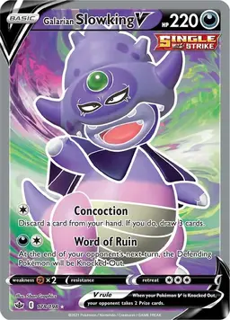 Galarian Slowking V 178 - Pokemon Chilling Reign