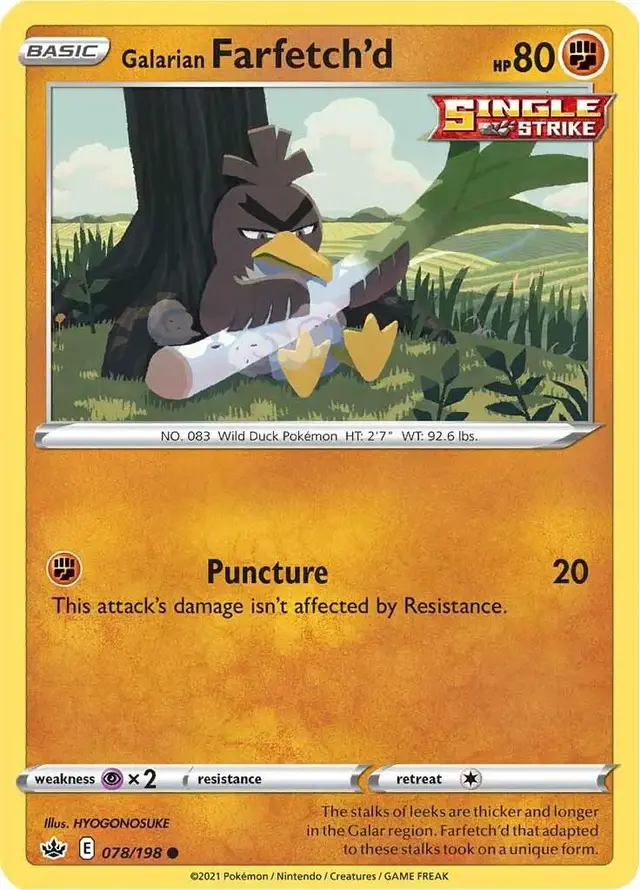 Galarian Farfetch'd - Pokemon Chilling Reign #78