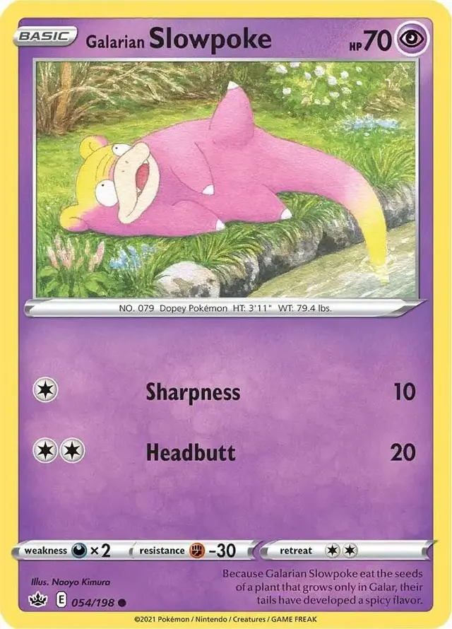 Galarian Slowpoke - Pokemon Chilling Reign #54