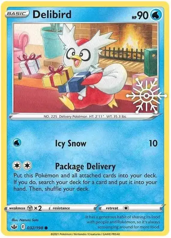 Delibird [Snowflake Stamp] - Pokemon Chilling Reign #32
