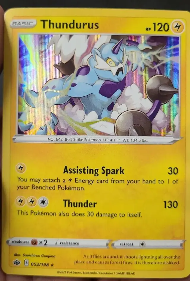 Thundurus [Holo] - Pokemon Chilling Reign #52