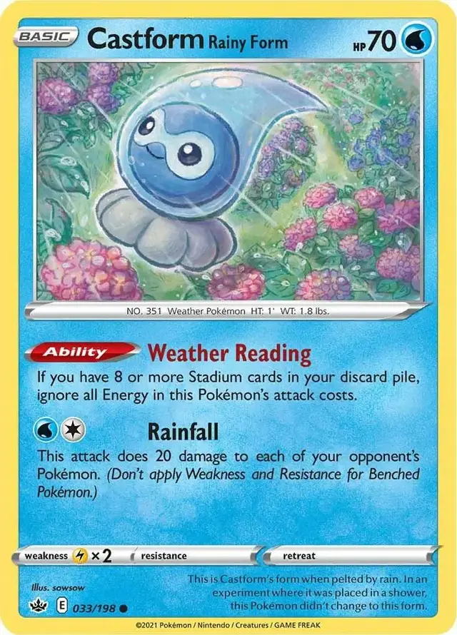 Castform Rainy Form - Pokemon Chilling Reign #33