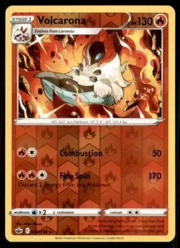 Volcarona [Reverse Holo] - Pokemon Chilling Reign #24