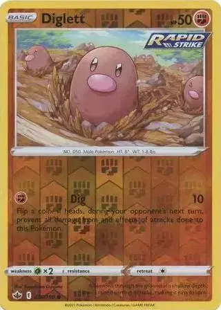Diglett [Reverse Holo] - Pokemon Chilling Reign #76