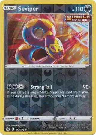 Seviper [Reverse Holo] - Pokemon Chilling Reign #102