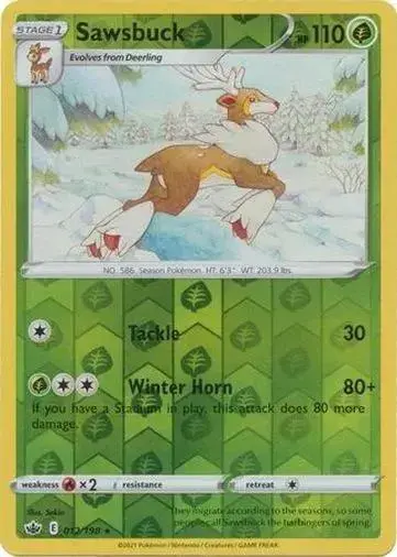 Sawsbuck [Reverse Holo] - Pokemon Chilling Reign #12
