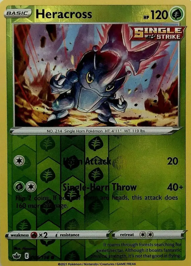 Heracross [Reverse Holo] - Pokemon Chilling Reign #6