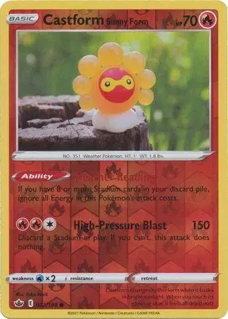Castform Sunny Form [Reverse Holo] - Pokemon Chilling Reign #22