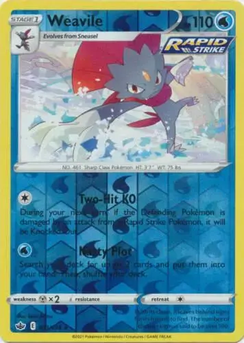 Weavile [Reverse Holo] - Pokemon Chilling Reign #31