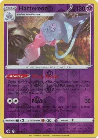 Hatterene [Reverse Holo] - Pokemon Chilling Reign #73