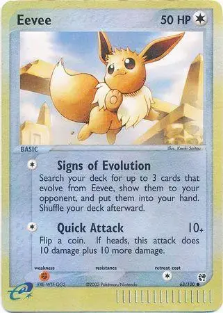 Eevee [Reverse Holo] - Pokemon Sandstorm #63