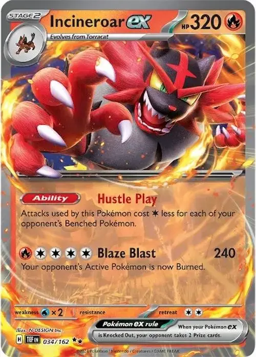 Incineroar ex - Pokemon Temporal Forces #34