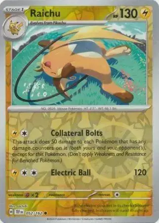 Raichu [Reverse Holo] - Pokemon Temporal Forces #52