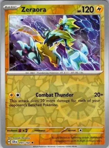 Zeraora [Reverse Holo] - Pokemon Stellar Crown #55