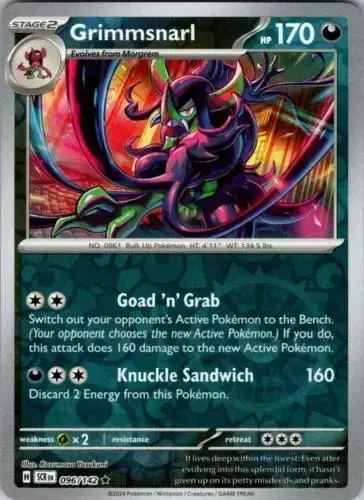 Grimmsnarl [Reverse Holo] - Pokemon Stellar Crown #96