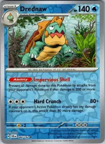 Drednaw [Reverse Holo] - Pokemon Stellar Crown #44