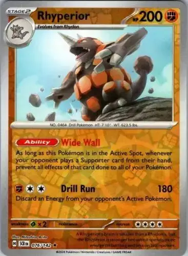 Rhyperior [Reverse Holo] - Pokemon Stellar Crown #76
