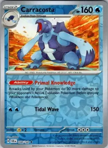 Carracosta [Reverse Holo] - Pokemon Stellar Crown #38