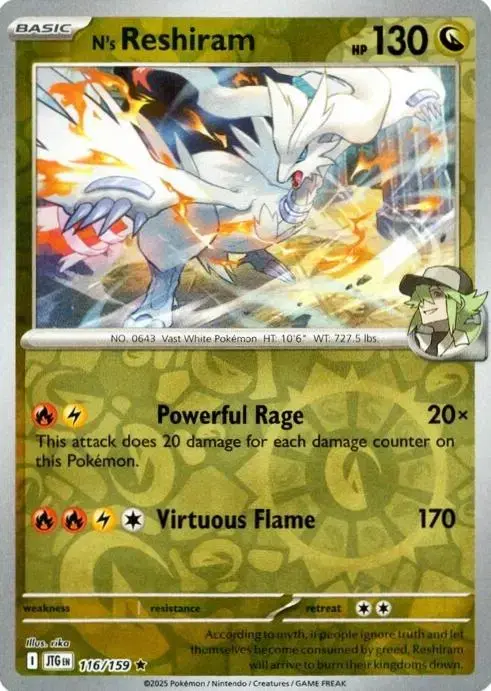 N's Reshiram [Reverse Holo]