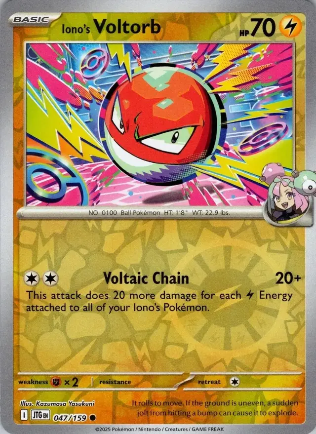 Iono's Voltorb [Reverse Holo] - Pokemon Journey Together #47
