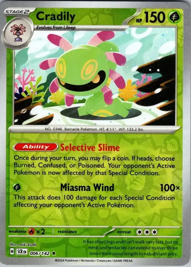 Cradily [Reverse Holo] - Pokemon Stellar Crown #6