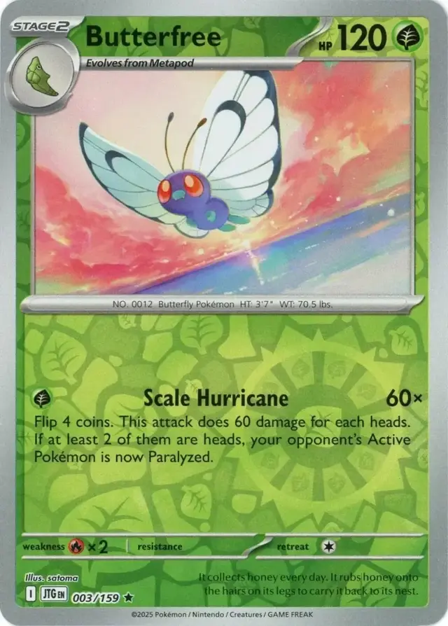 Butterfree [Reverse Holo] - Pokemon Journey Together #3